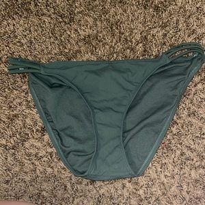 Green Ribbed Bikini Bottoms